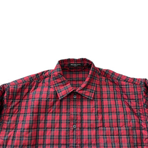 BALENCIAGA SS2022 Quilted Tartan Oversized Shirt Jacket (Light Padding / Made in Italy)