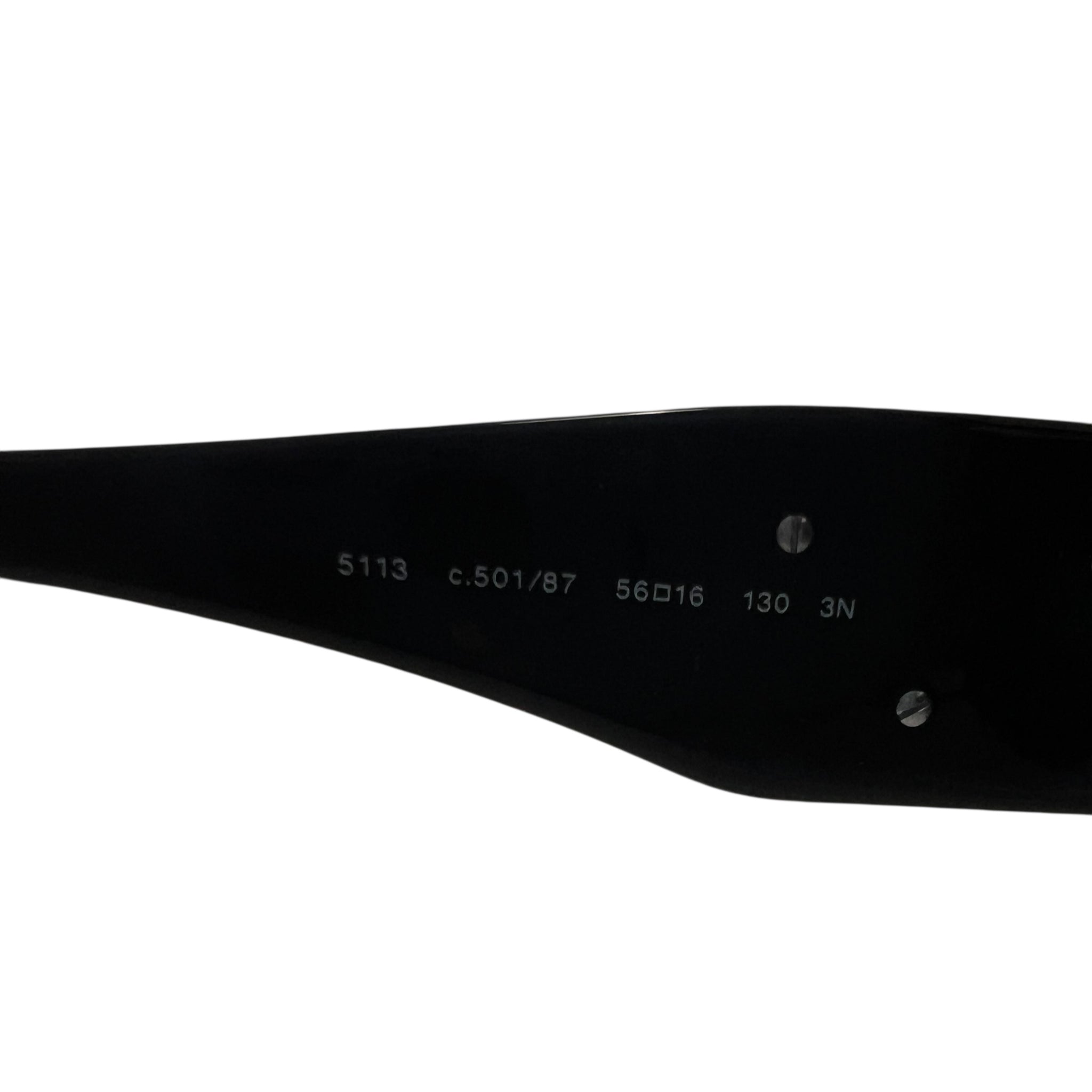 CHANEL Camellia Coco Logo Smoke Sunglasses