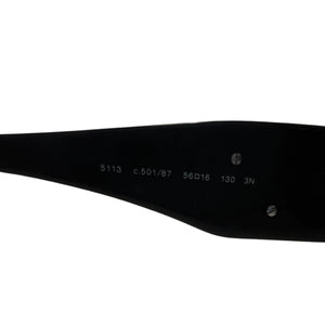 CHANEL Camellia Coco Logo Smoke Sunglasses