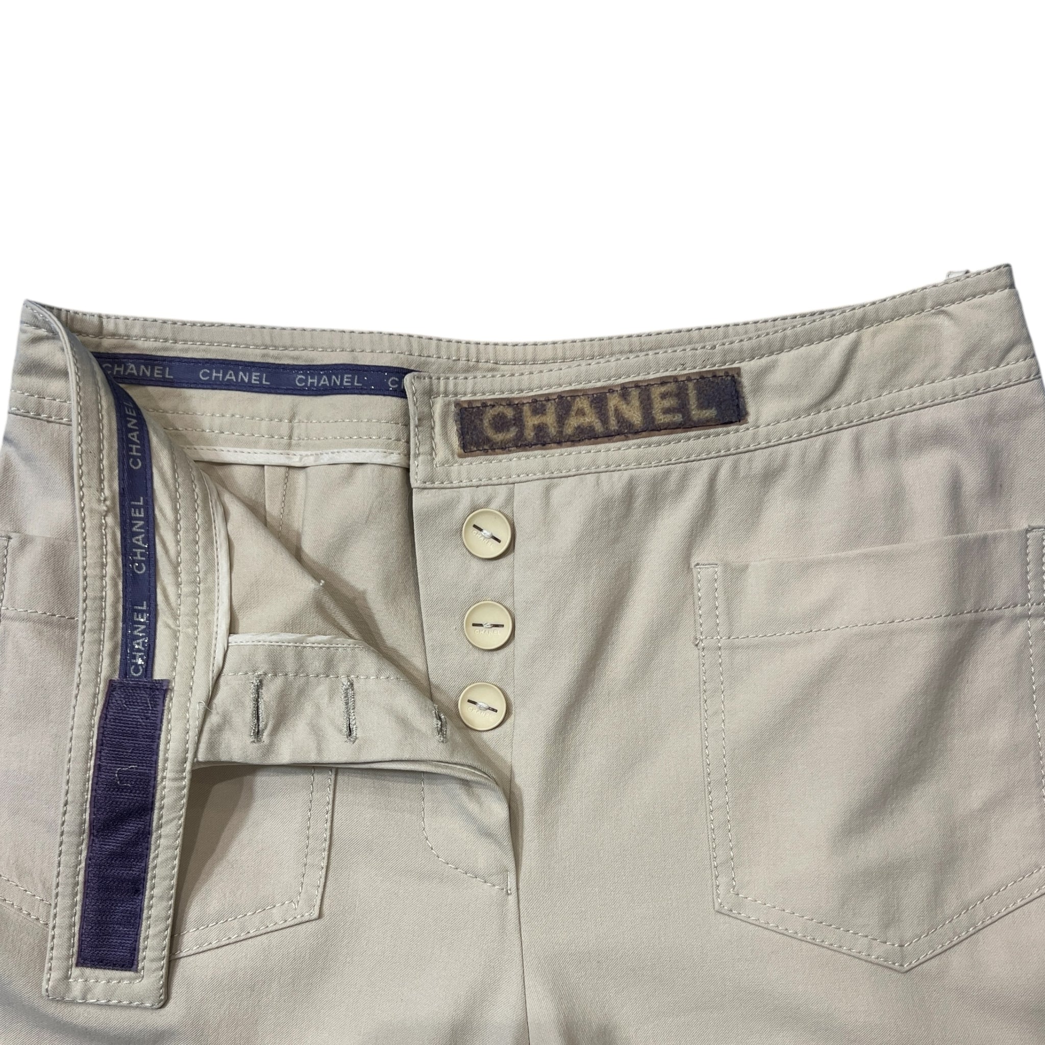 CHANEL 00's Cotton Stretch 2-Pocket Pants