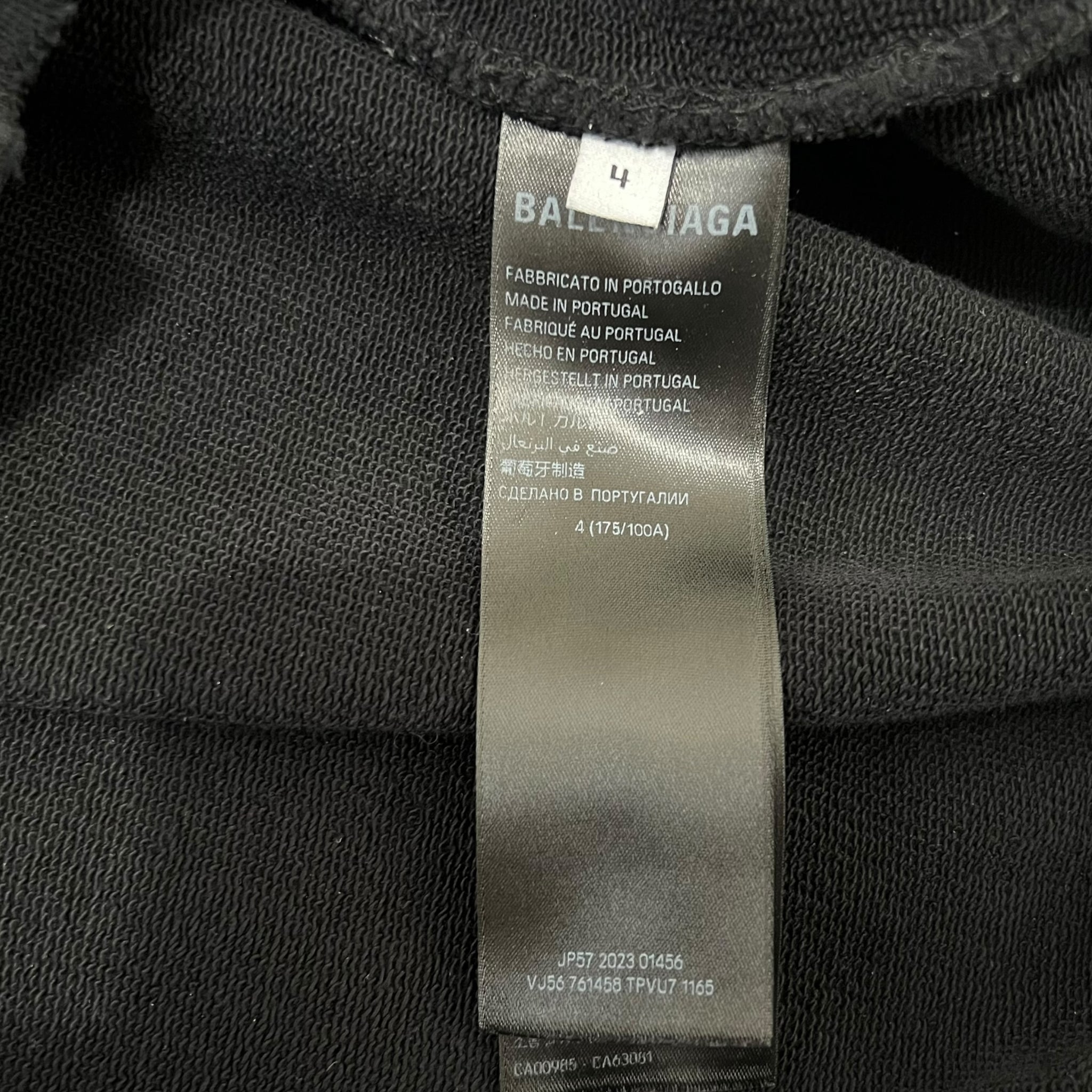 BALENCIAGA 2024SS Distressed Surfer Maxi Logo Hoodie