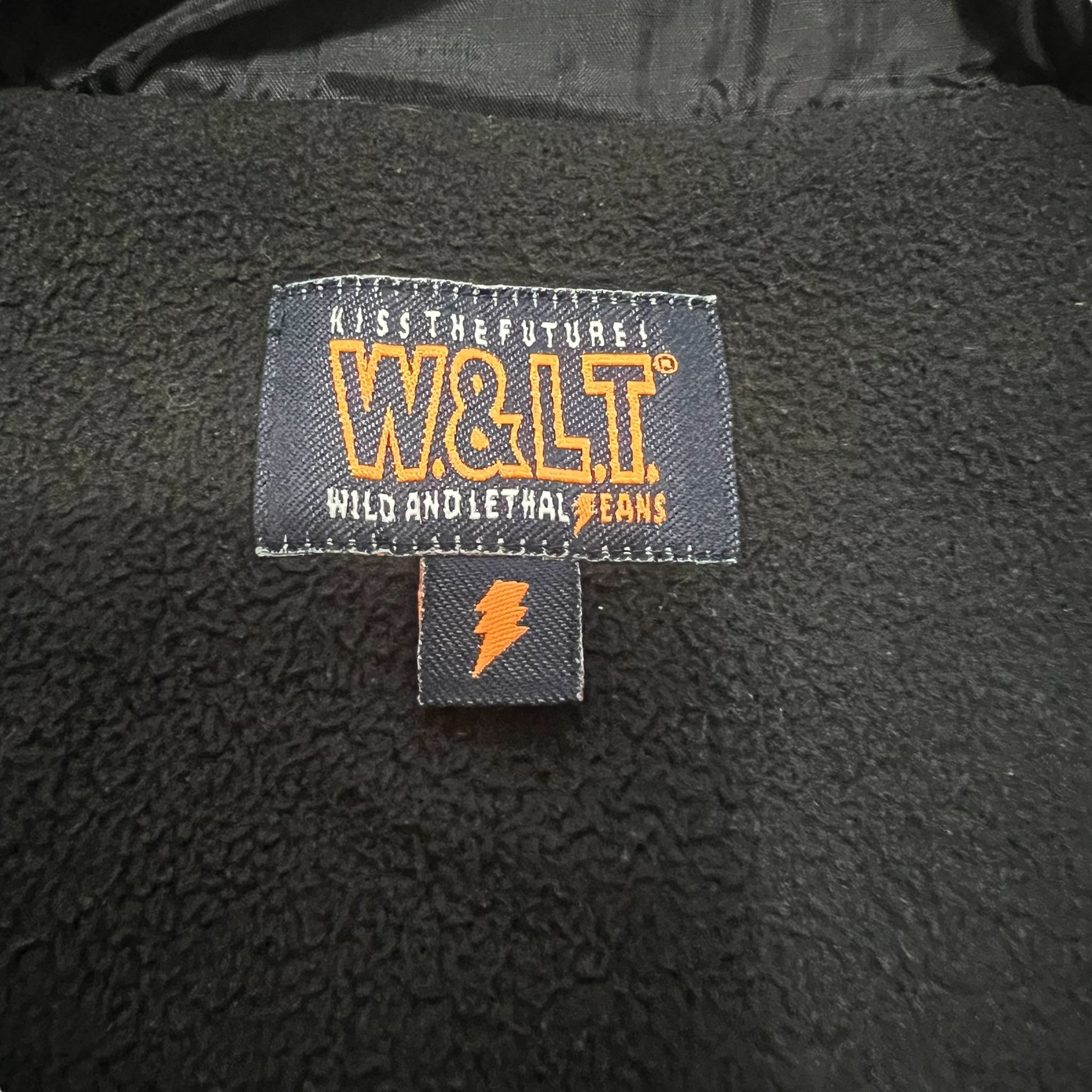 W&LT Walter Van Beirendonck  fleece nylon black bomber jacket