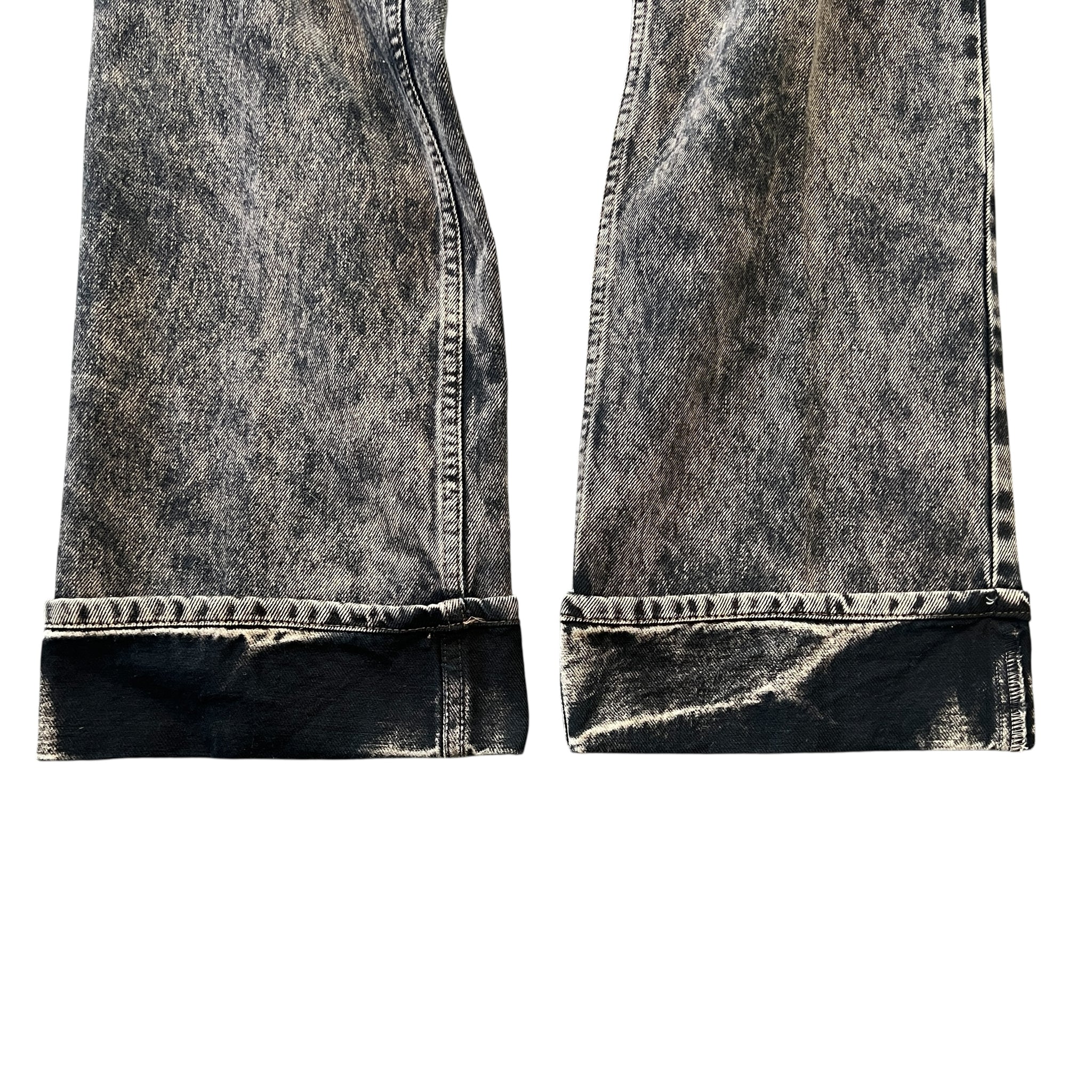 MIU MIU 2023SS Marbleized Garment‑dyed Gabardine Jacket and Stainless Steel Marbleized Back Logo Denim Pants
