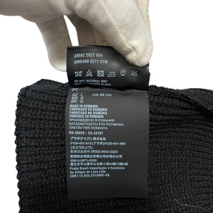 Prada Triangle Plate Logo Knit Cap