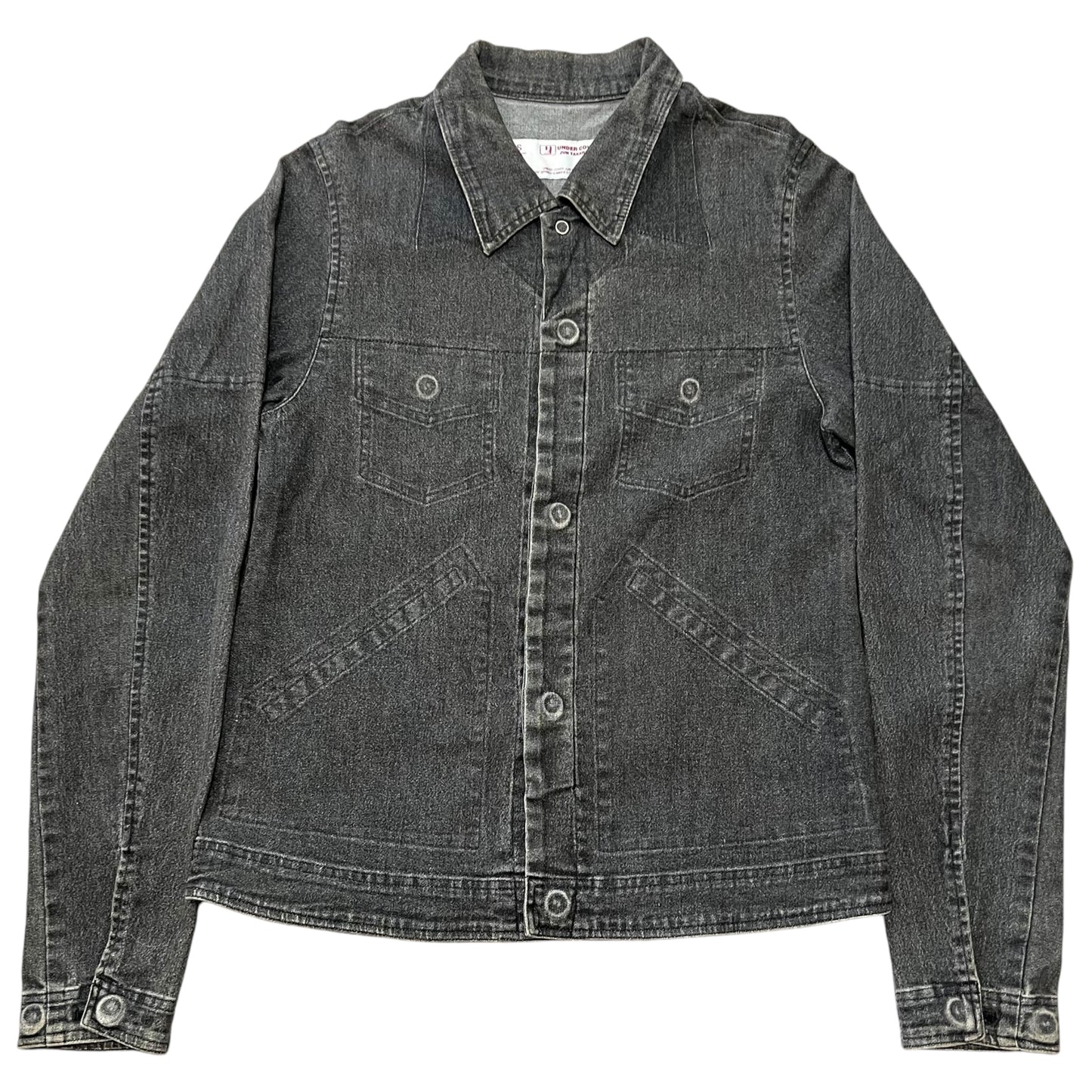 UNDER COVER 99SS RELIEF OVER-DYED Trompe-l'oeil Denim Shirt