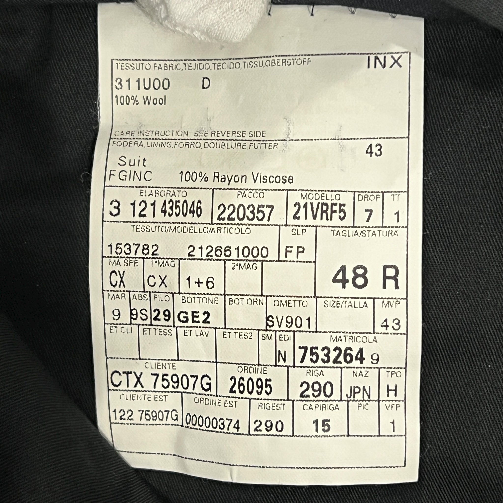 GUCCI TOM FORD 3 Button Tailored Jacket & Pants Set-Up