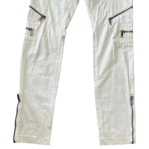 DOLCE&GABBANA Multi-Zip Cotton Biker Pants
