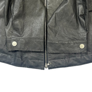 San 2024FW Lambskin Zip-Up Leather Jacket – SEVENSTARCLOTHING