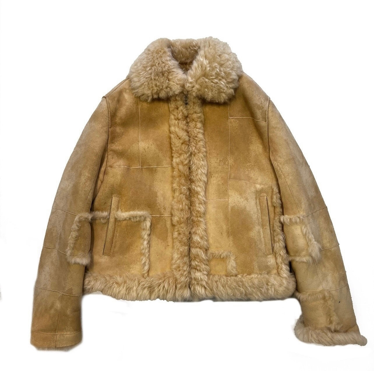 ERL 2021AW REVERSIBLE BORE PATCHWORK MOUTON JACKET – SEVENSTARCLOTHING