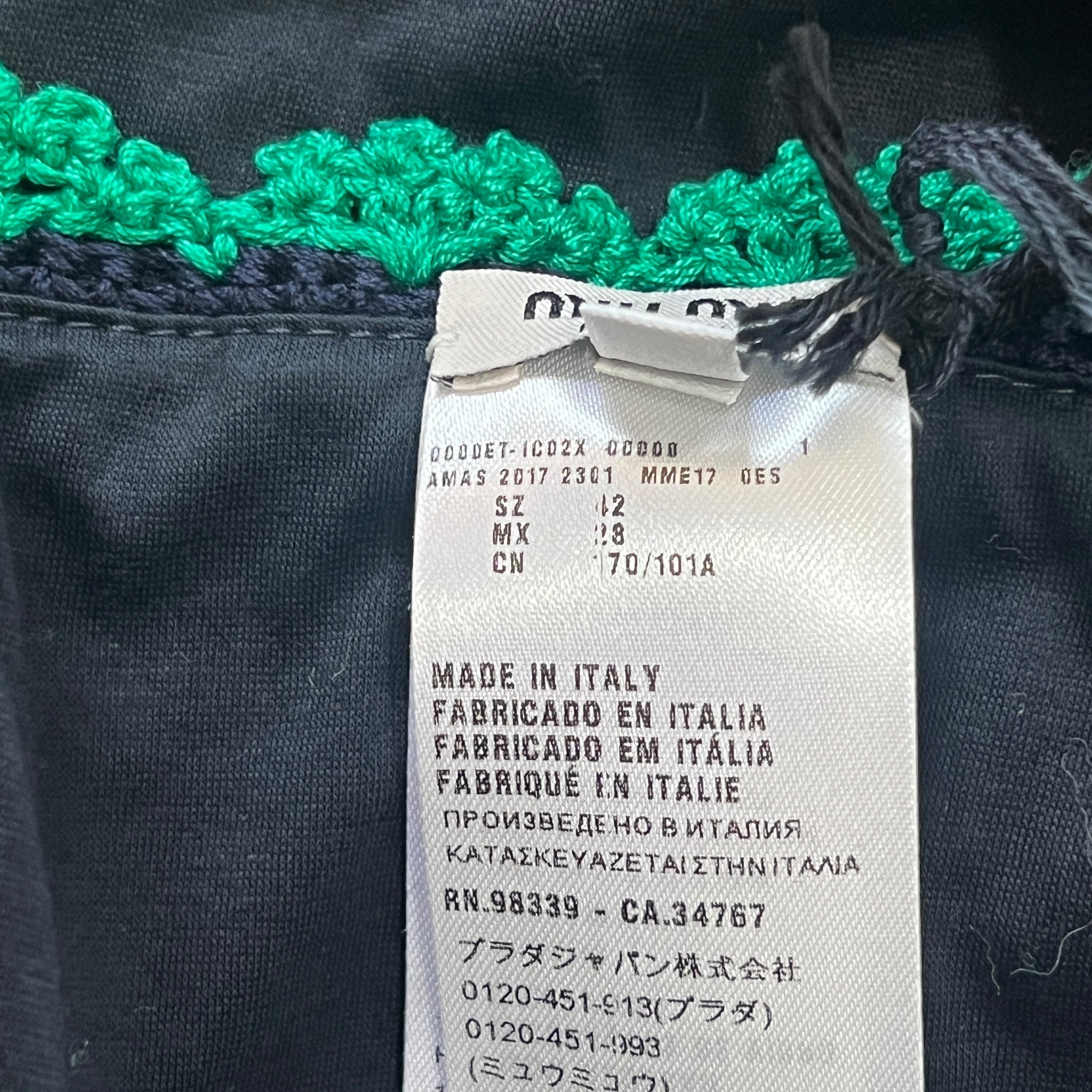 MIU MIU Beads Strap Woven Lace Bikini
