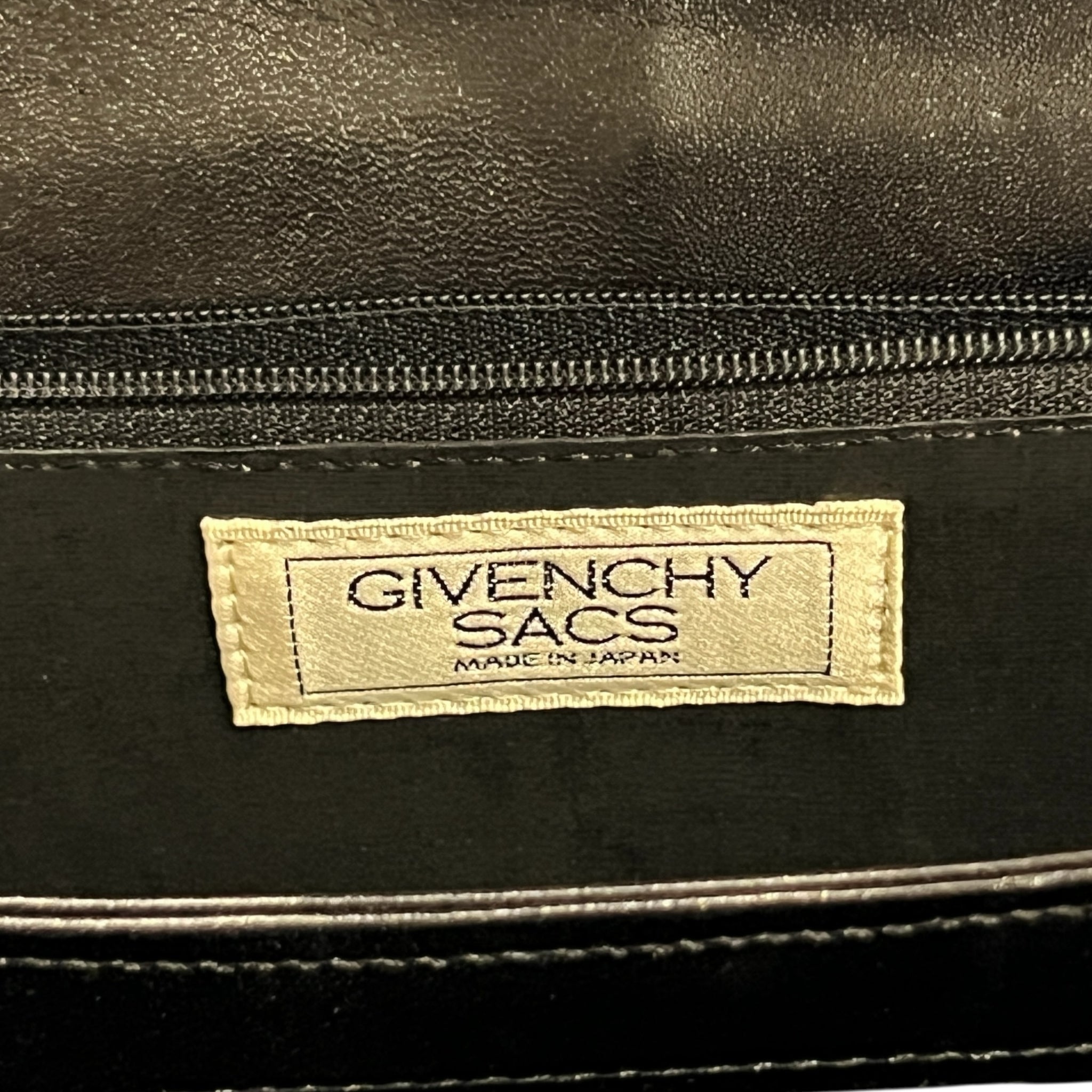 GIVENCHY Leather Logo Plate Hand Bag