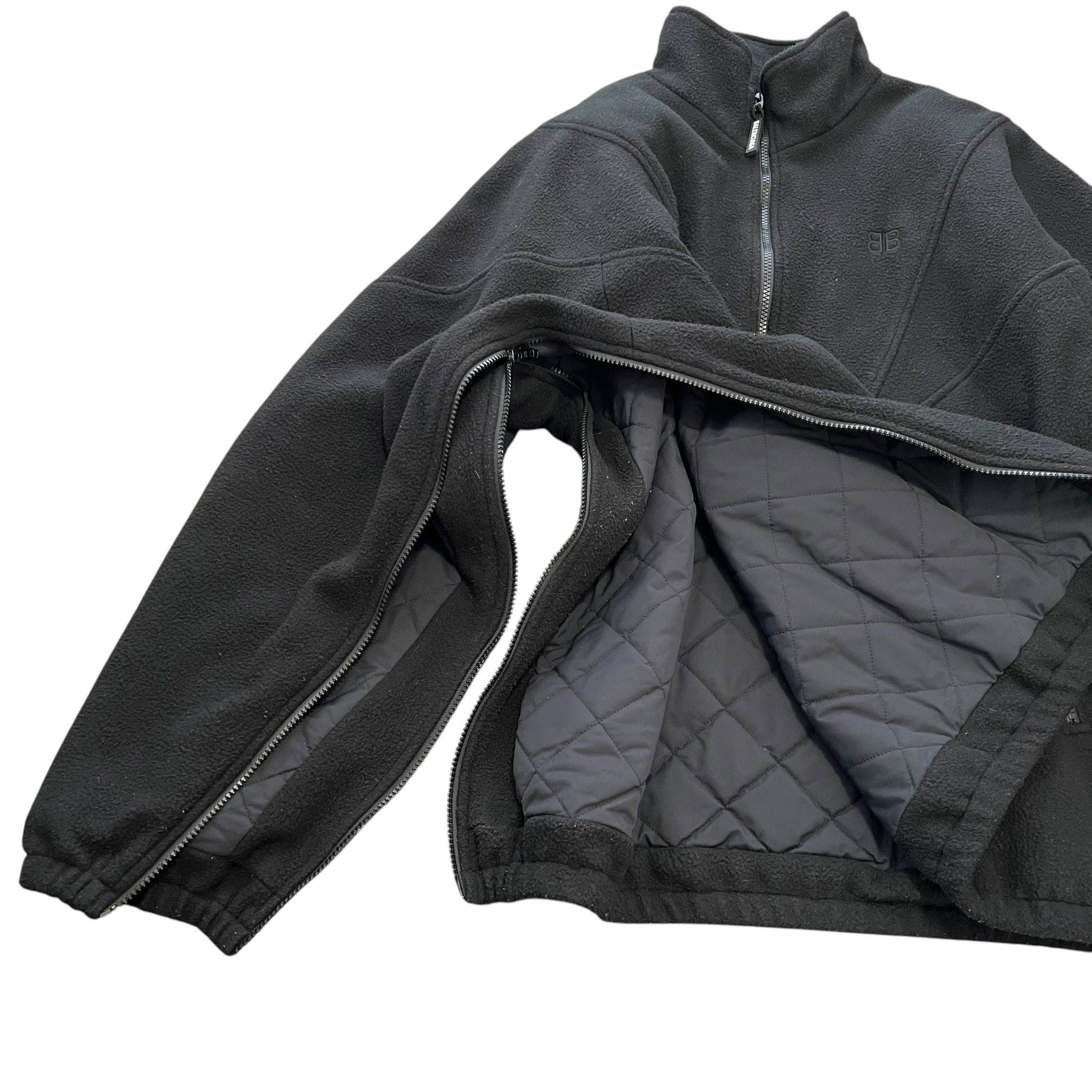 BALENCIAGA 2022AW Sherpa Half-Zip Heavy Fleece Jacket