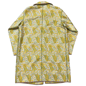 PRADA 2003SS “Brocato Bouquet” Yellow & Green Brocade Jacquard Coat