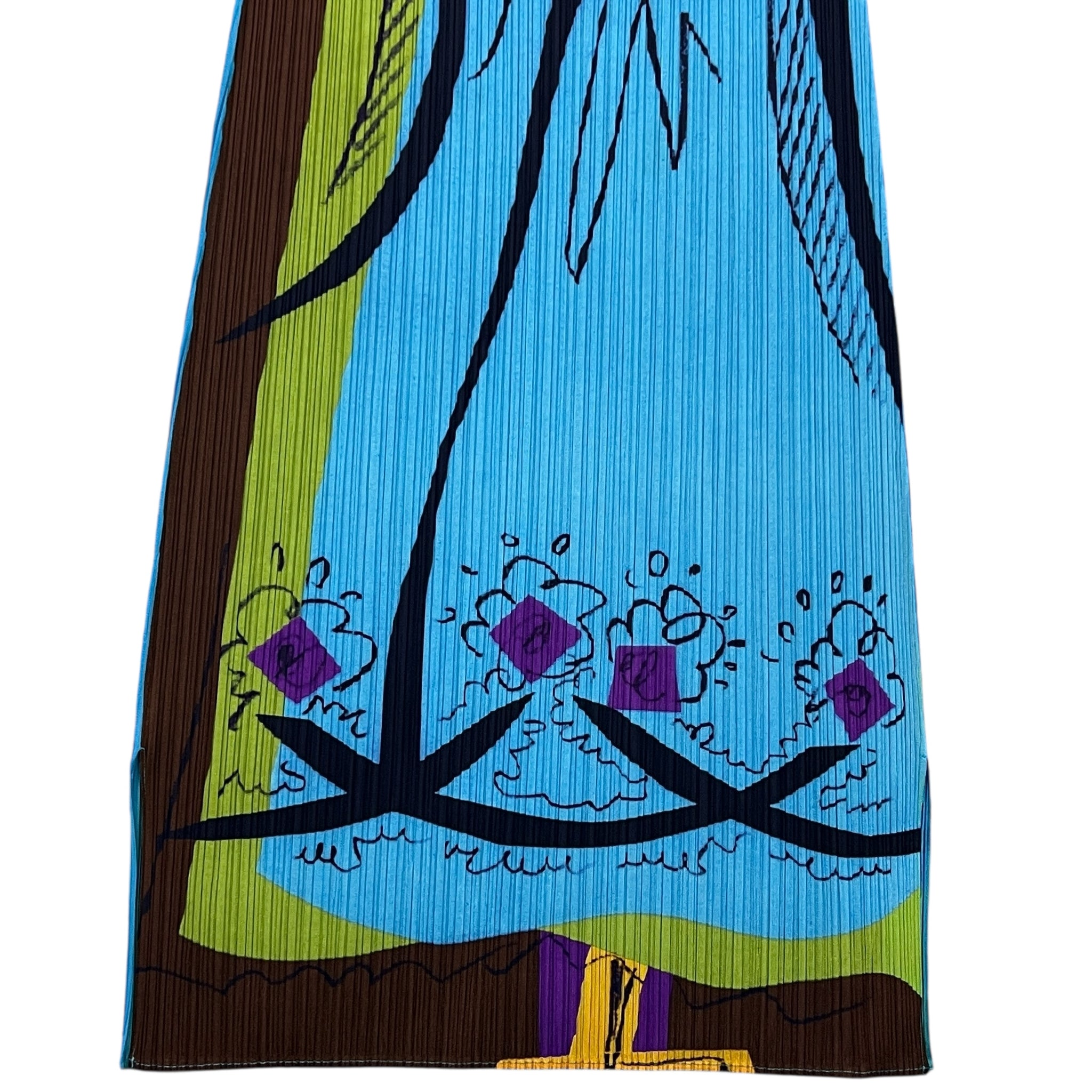 PLEATS PLEASE ISSEY MIYAKE 2011SS "Table Garden" Printed Pleated Dress