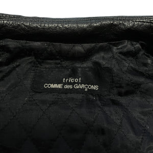 tricot COMME des GARCONS AD1988 Double Breasted Leather Coat