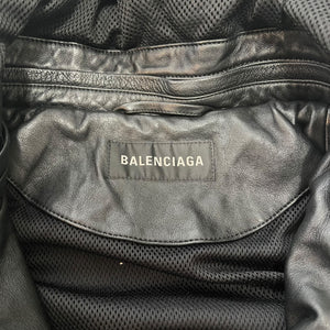 BALENCIAGA 2022AW 3B Sport Icon Tracksuit Leather Jacket