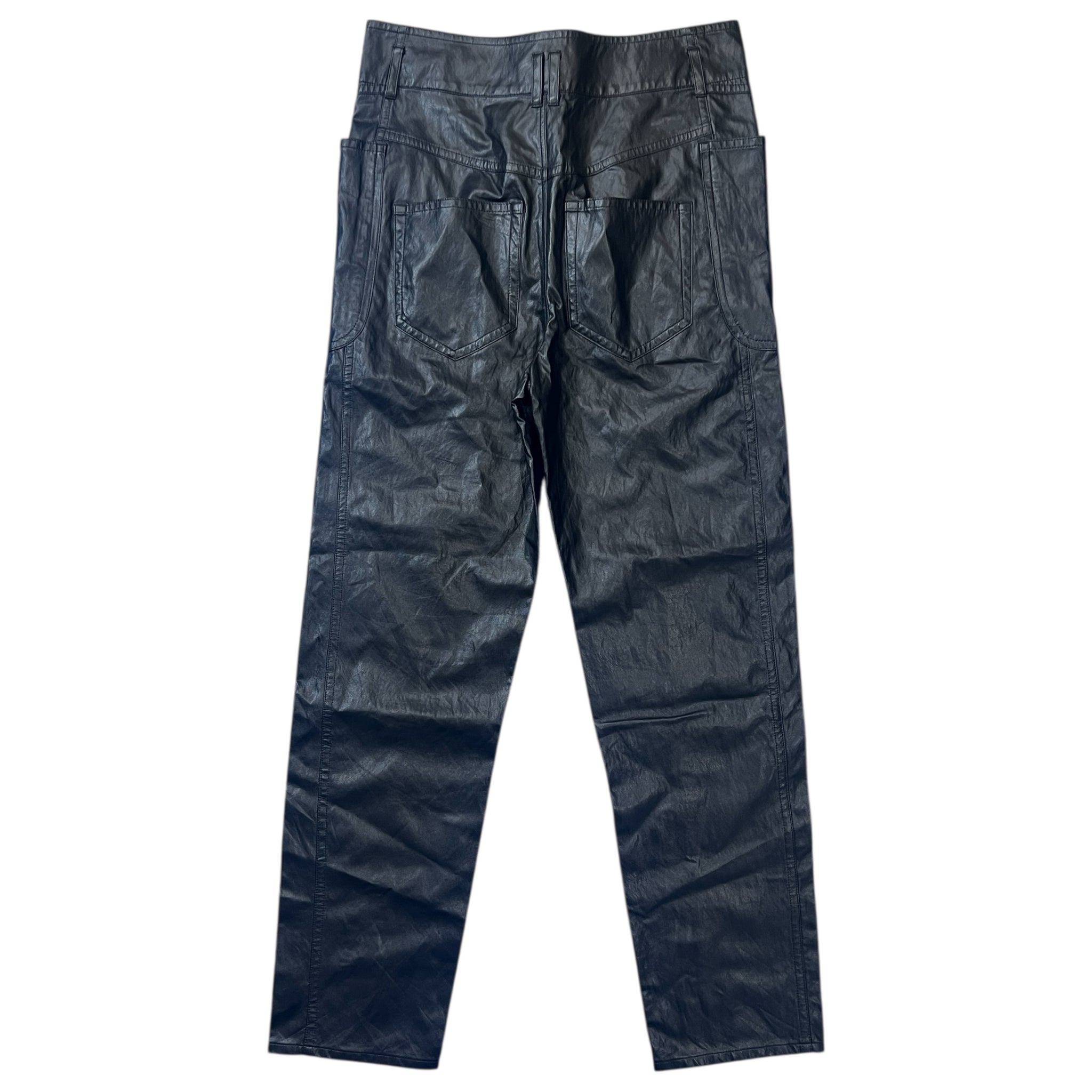 ISABEL MARANT ÉTOILE 2021AW Faux Leather High-Waist Trousers