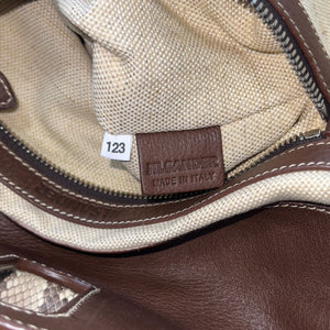 JIL SANDER Real Python Leather Mini Boston Bag " PITONE FOLD "