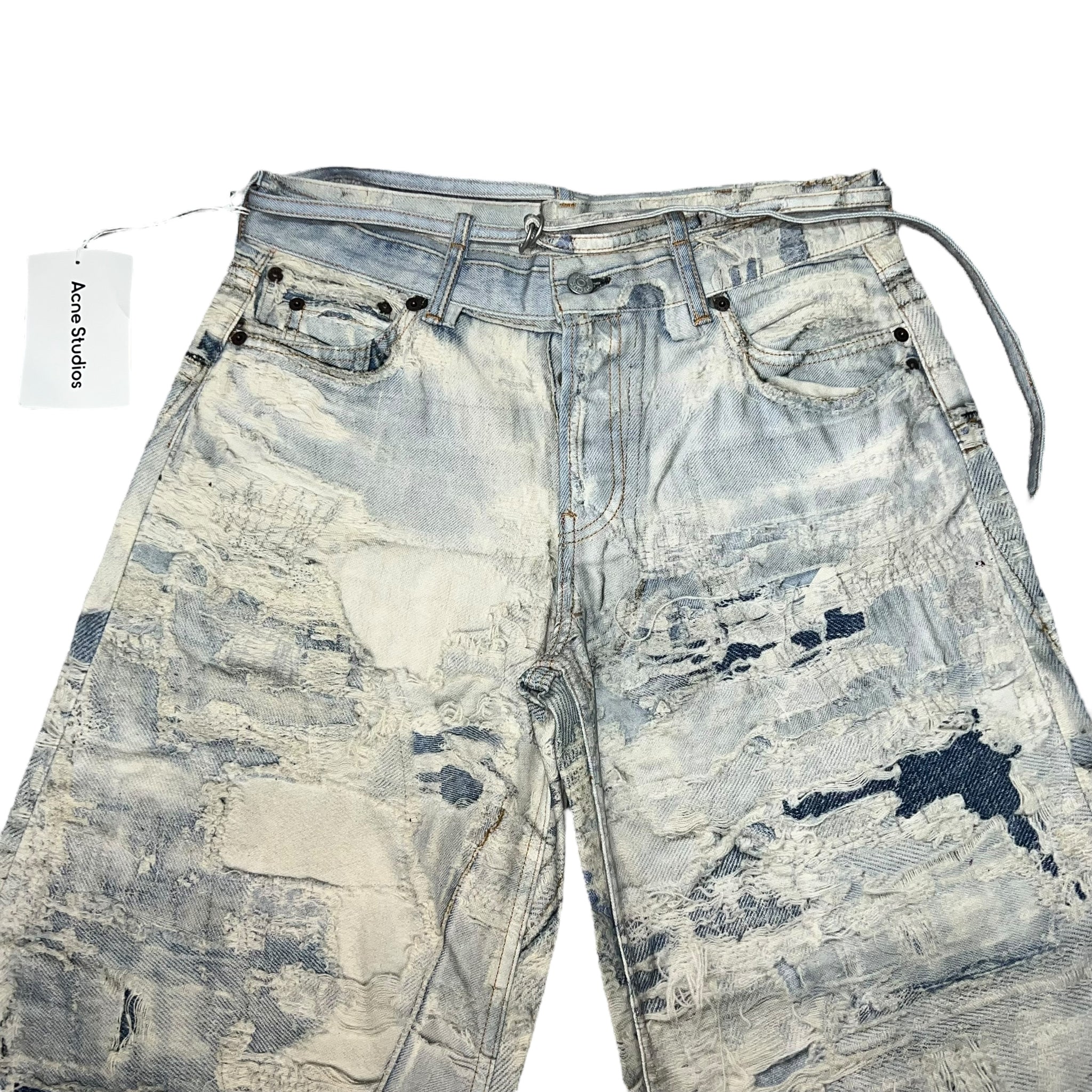 ACNE STUDIOS 2024SS  DIGITAL DISTRESSED PRINTED TROMP L'OEIL JEANS