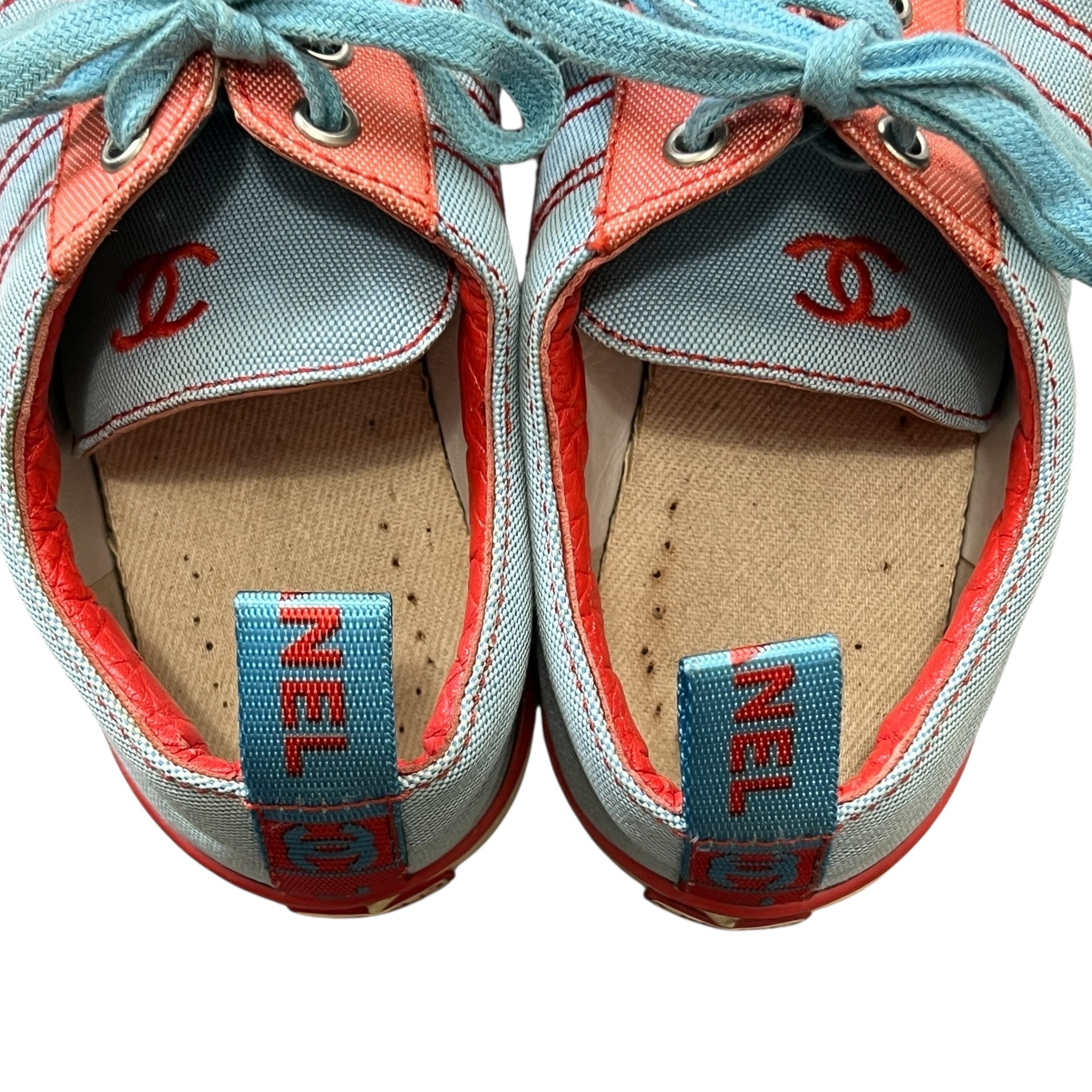 CHANEL 2002SS Sport Line Canvas Logo Sneaker Low