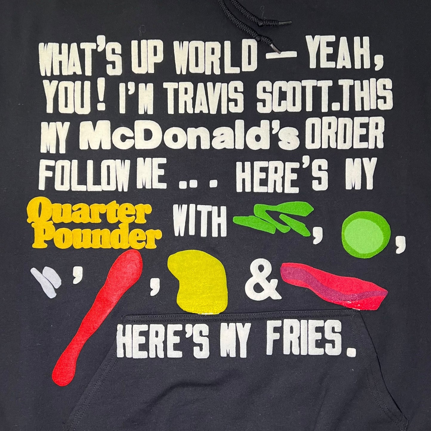 Travis Scott x McDonald's CPFM 4 CJ SCRIPT HOODIE