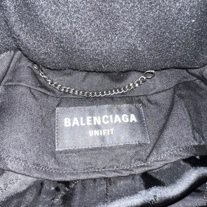 BALENCIAGA 2021AW OVERSIZED HYBRID NYLON/ COTTON TRENCH HOODED COAT JACKET