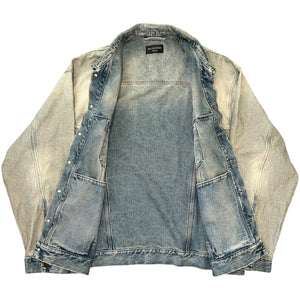 z*1様 BALENCIAGA 24ssデニムジャケット メタル BALENCIAGA 2024SS Inside-out Oversized Denim Jacket