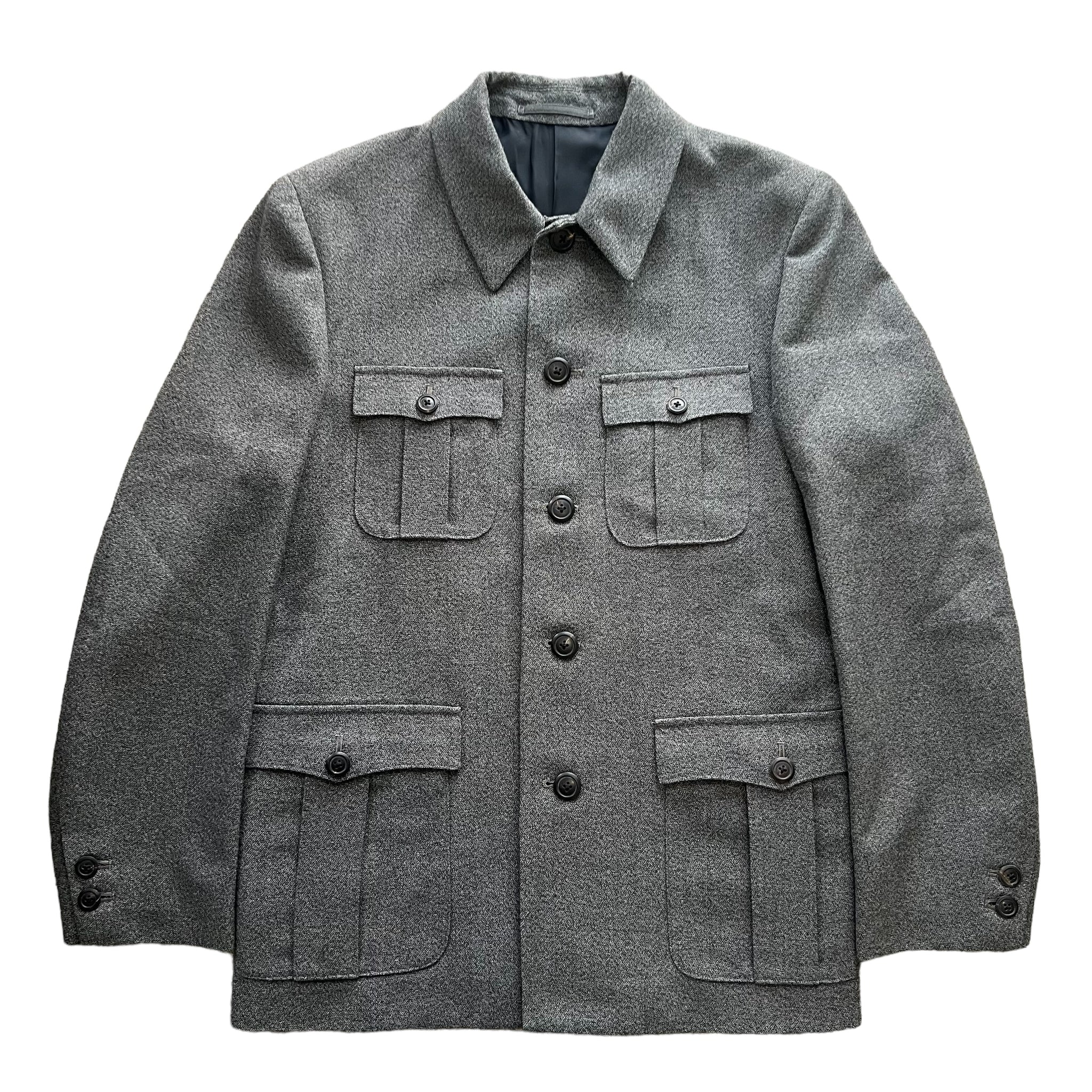 GENERAL RESEARCH FOR LEFT HANDED 1998AW PARASITE POCKET HEAVY WOOL SUITS JACKET PANTS SET