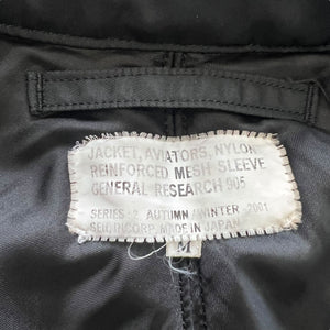 GENERAL RESEARCH 2001AW SLEEVE MESH PADDED BOMBER JACKET