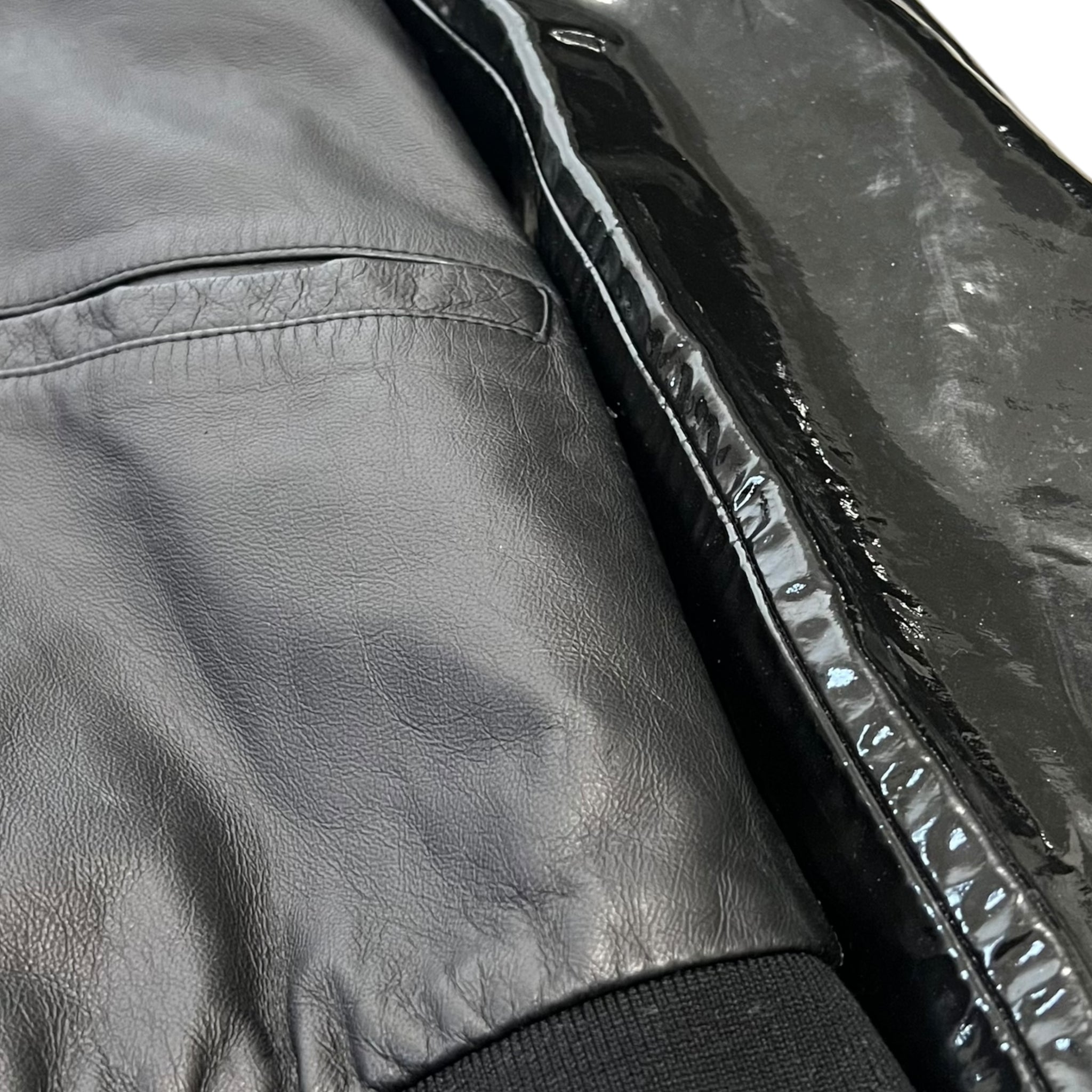 MUGLER Rubber Hybrids Zip-up Bomber Jacket