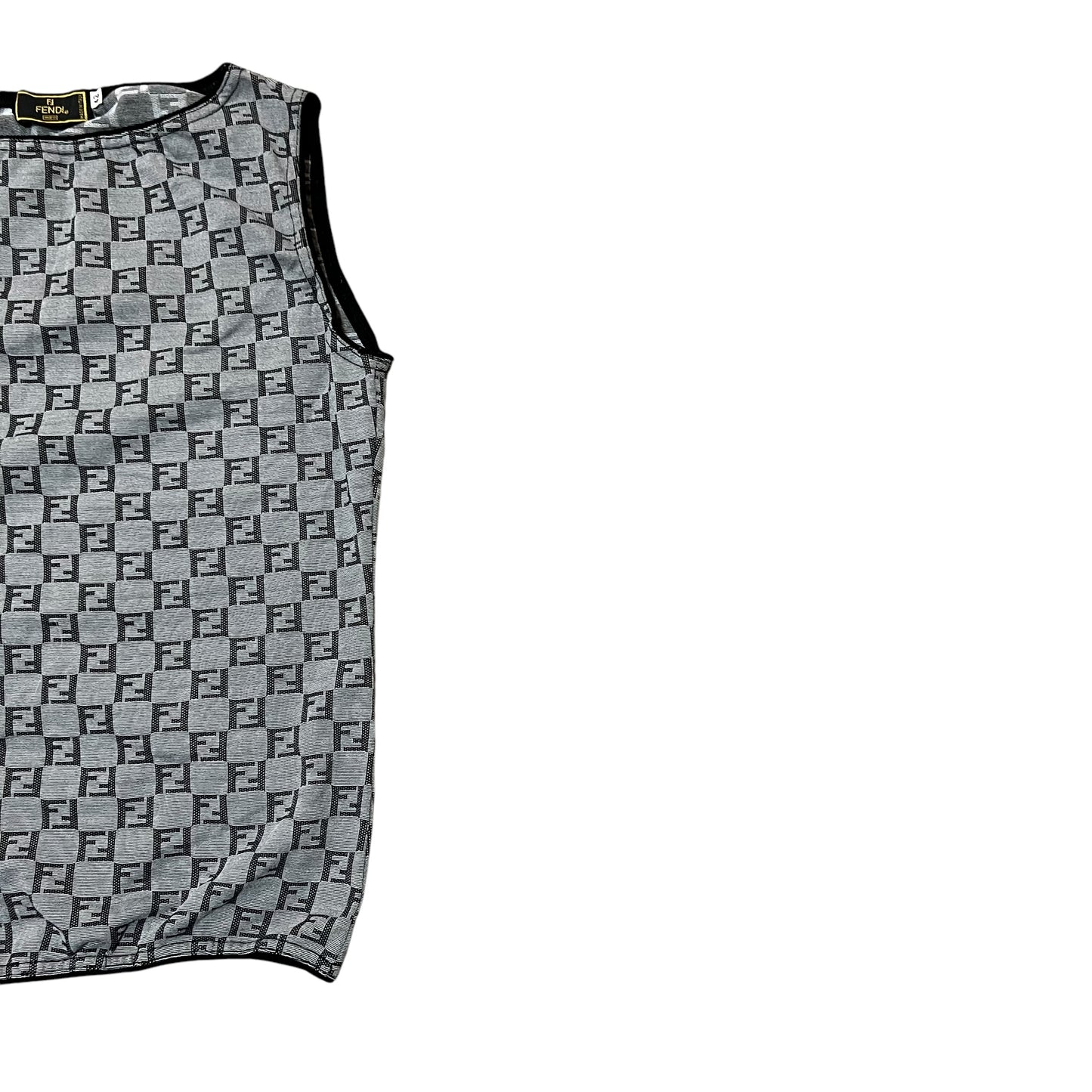 FENDI mare Zucca Patterned All Over Sleeveless Cut and sewn Tank top