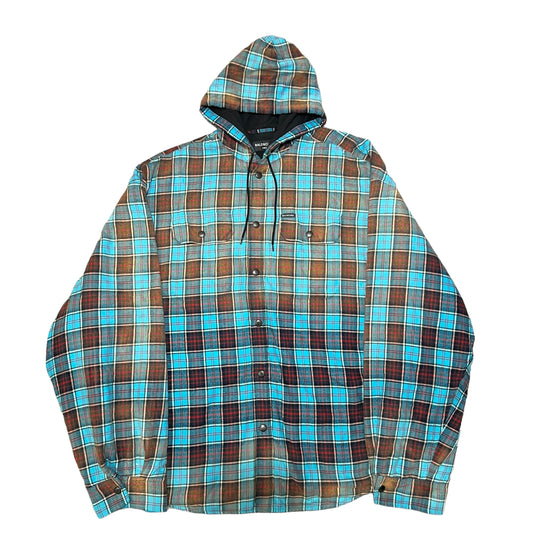 BALENCIAGA 2022AW BLEACHED FLANNEL HOODED JACKET バレンシアガ 22AW 699223 TMM11 ヴィンテージ加工ブリーチドチェックフランネルブルゾン