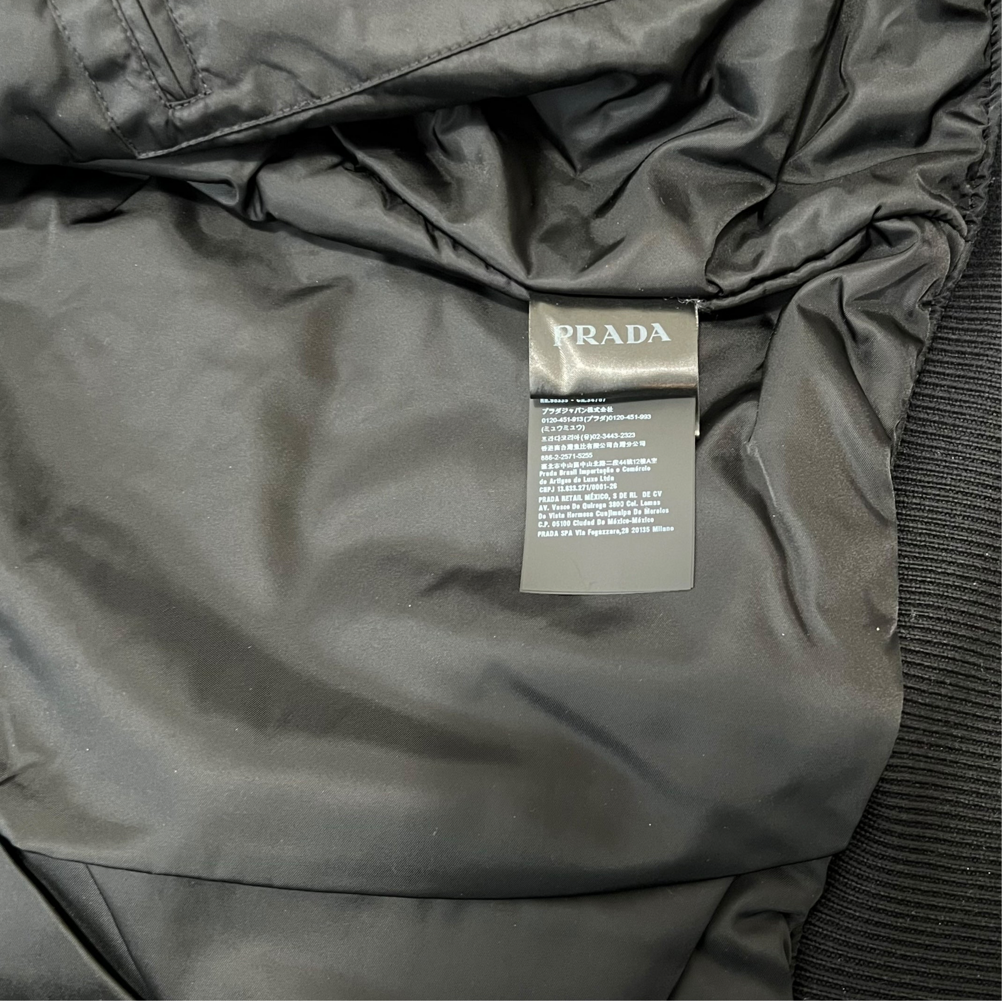 PRADA Raf Simons 21AW Rum Skin Triangle Nappa Leather Oversized Bomber Jacket