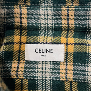 CELINE × Hedi Slimane 2022FW Yellow Plaid Flannel Shirts