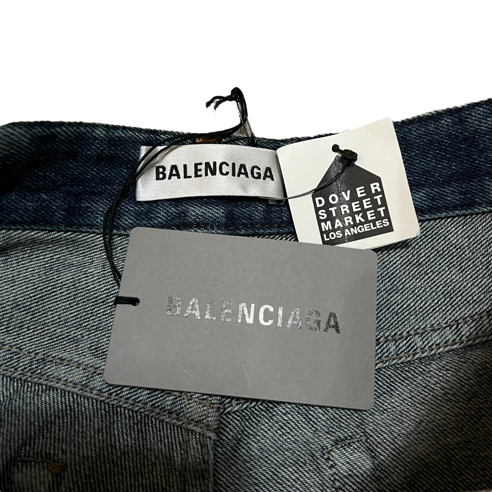 BALENCIAGA 2021SS TROMP L'OEIL DENIM JEANS