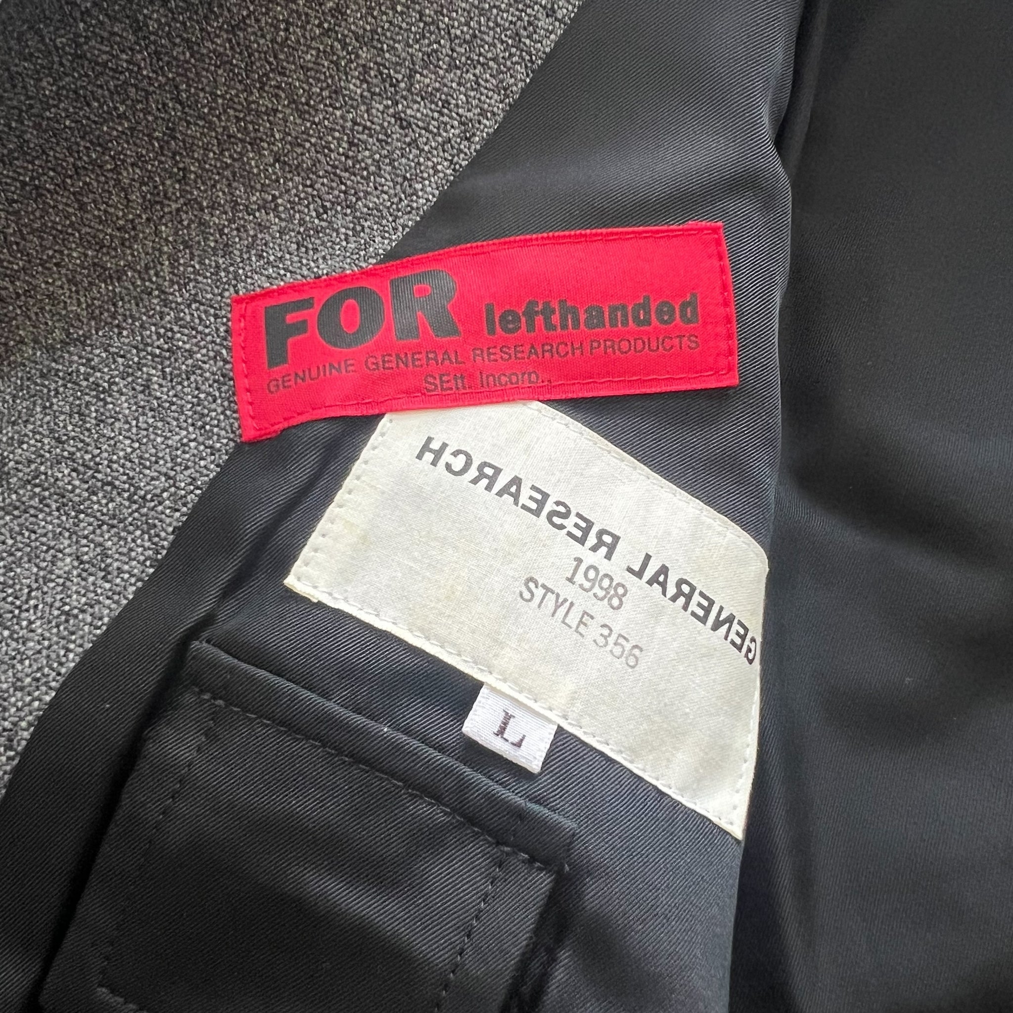 GENERAL RESEARCH FOR LEFT HANDED 1998AW PARASITE POCKET HEAVY WOOL SUITS JACKET PANTS SET