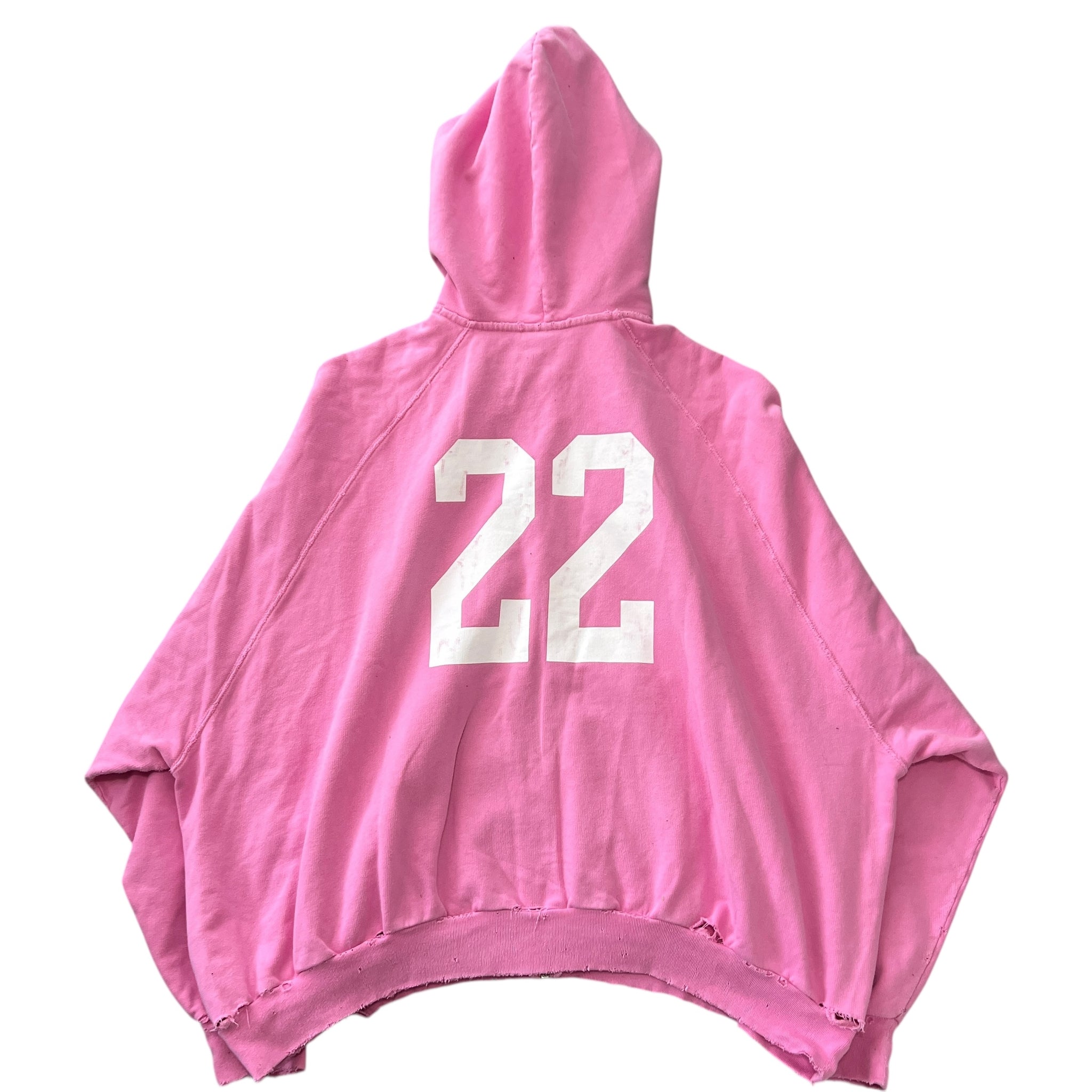 BALENCIAGA 2022AW DEMNA GVASALIA Polo Oversized Destroyed Zip-up Hoodie