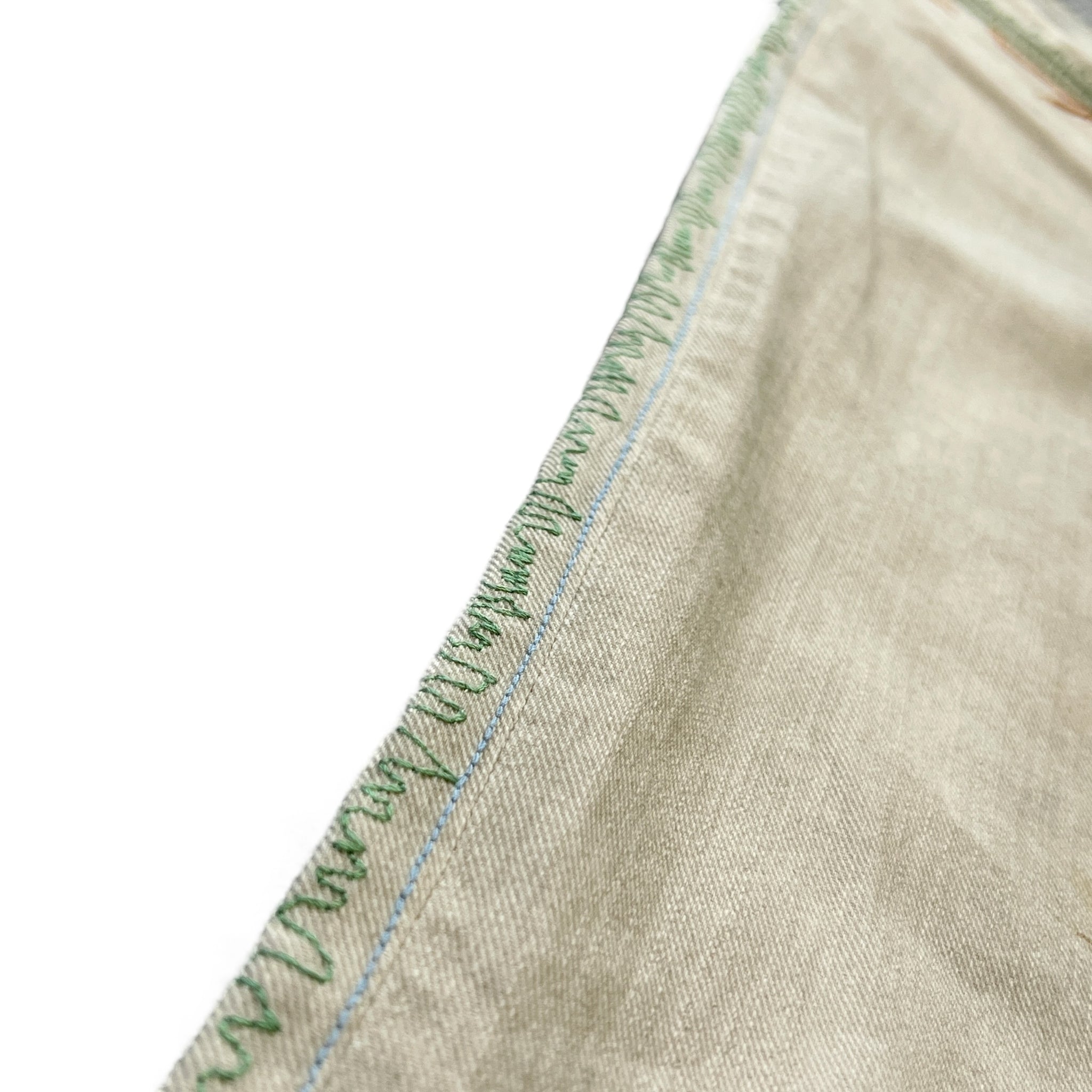CHANEL Vintage Stitch Straight Denim Pants