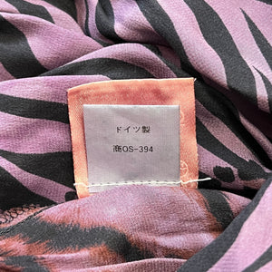 ESCADA ヴィンテージ シルク ブレザーシャツ レオパードパープル / ESCADA Vintage Silk Blazer Shirts Leopard Purple