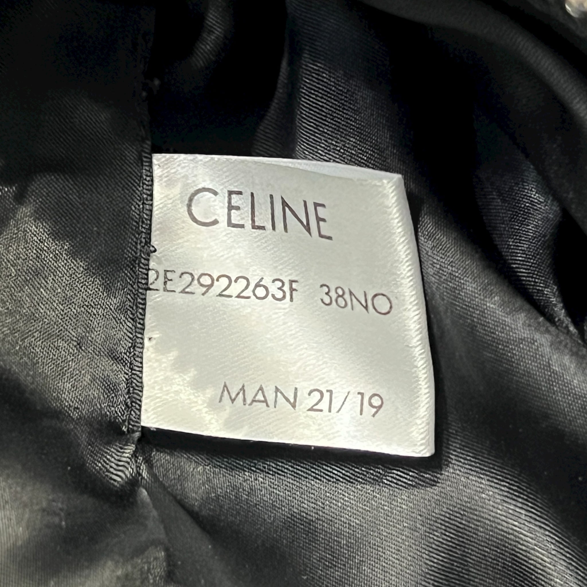 CELINE 2019AW HEDI SLIMANE First Collection Python Embossed Leather Jacket