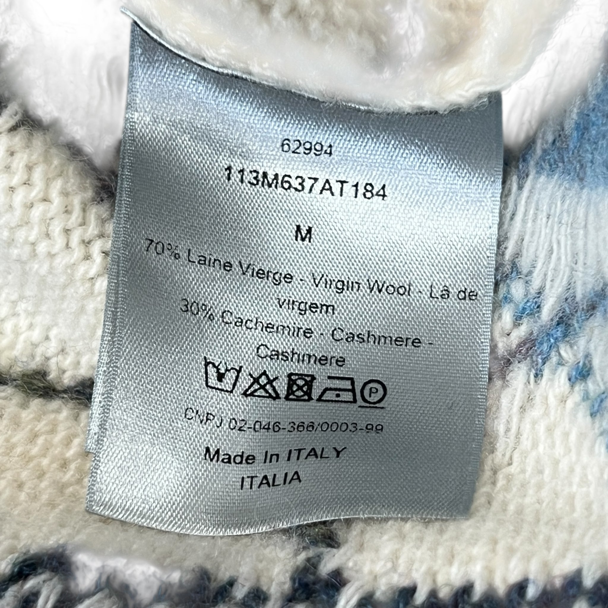 Christian Dior 2020AW Argyle CD Cashmere Knit Sweater