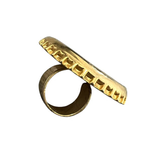 Christian Dior Bottle Cap Motif Scarf Ring