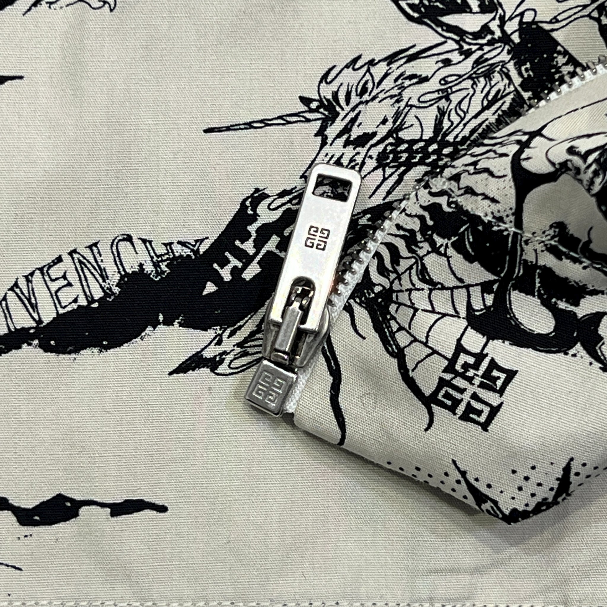 GIVENCHY 2021SS Matthew M. Williams Zip-Up Tiger Camo White Tattoo S/S Shirts