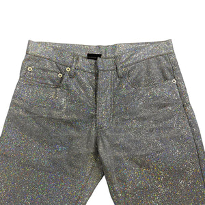 DIOR HOMME 2006SS GLITTER LAME PANTS JEANS HEDI SLIMANE