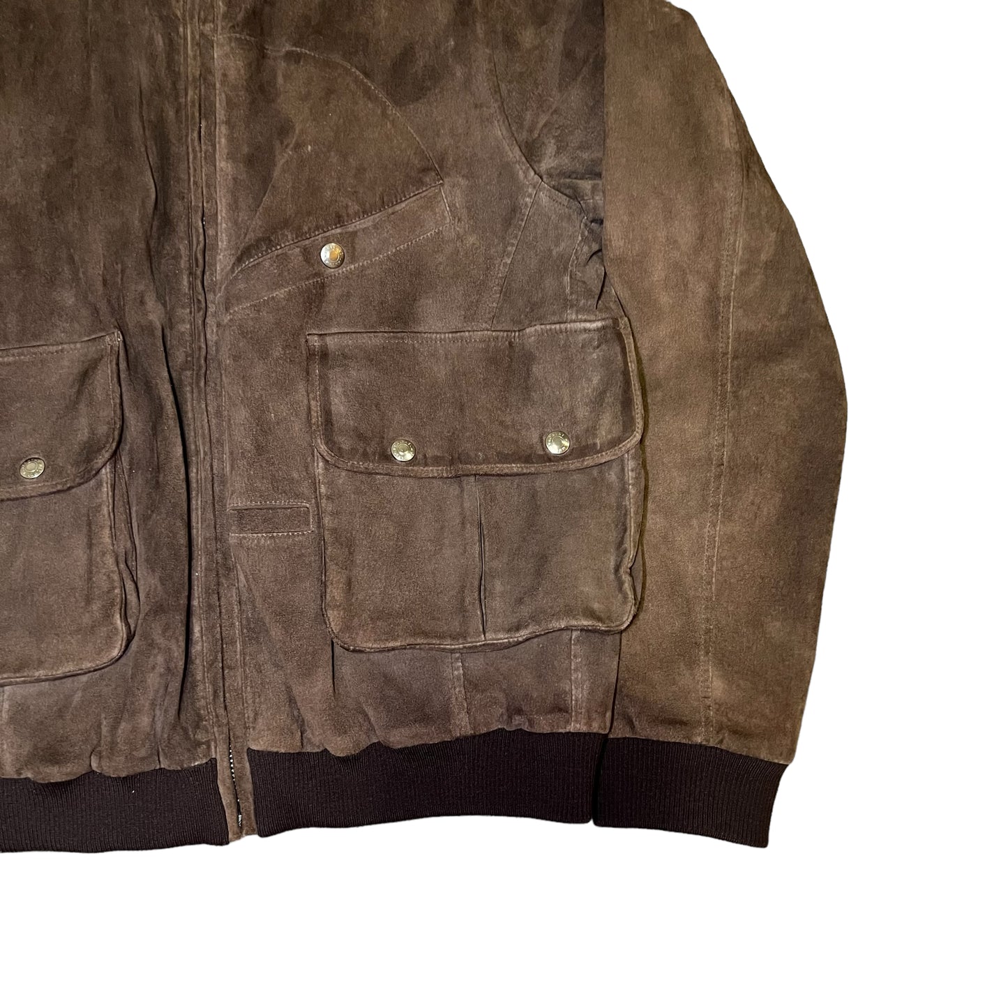 HELMUT LANG 2005AW SUEDE LEATHER BOMBER JACKET DARK BROWN