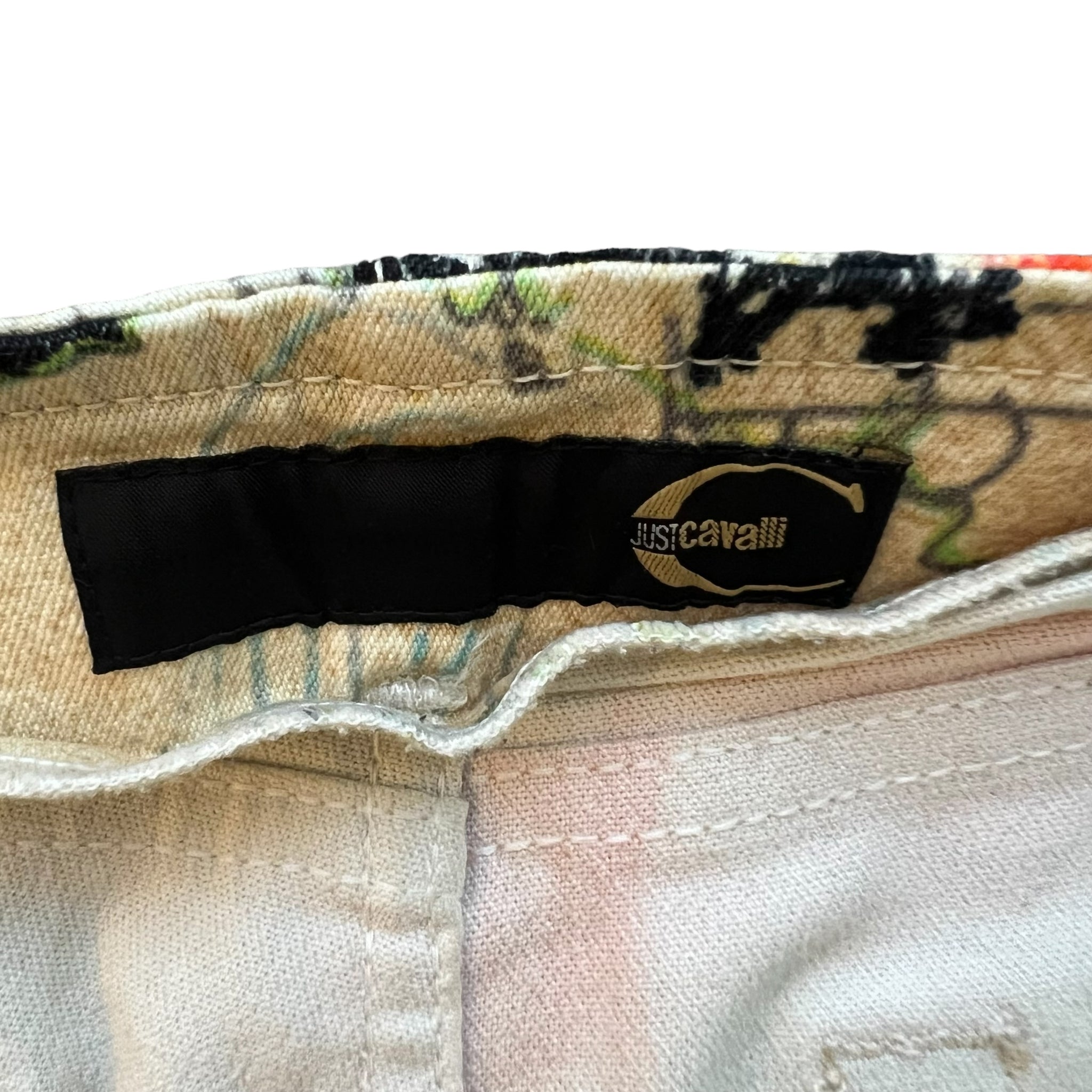 JUST CAVALLI Vintage Boots Cut Painting Pants