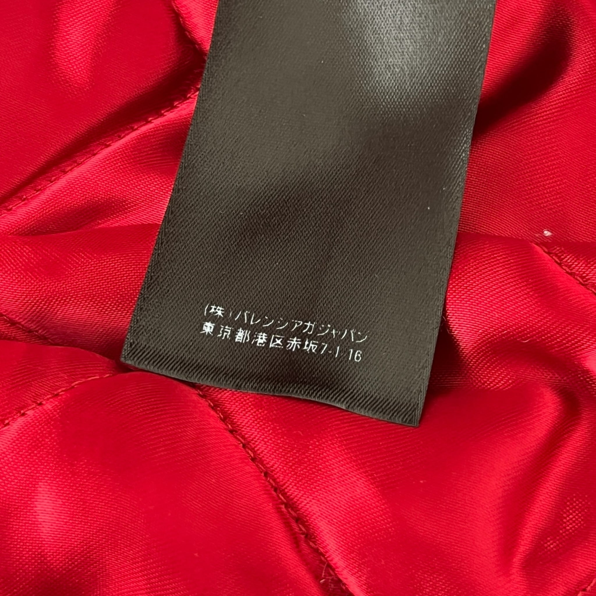BALENCIAGA FW2019 Moto Calf-Leather Oversized Bomber Jacket in Red (Made in Italy)