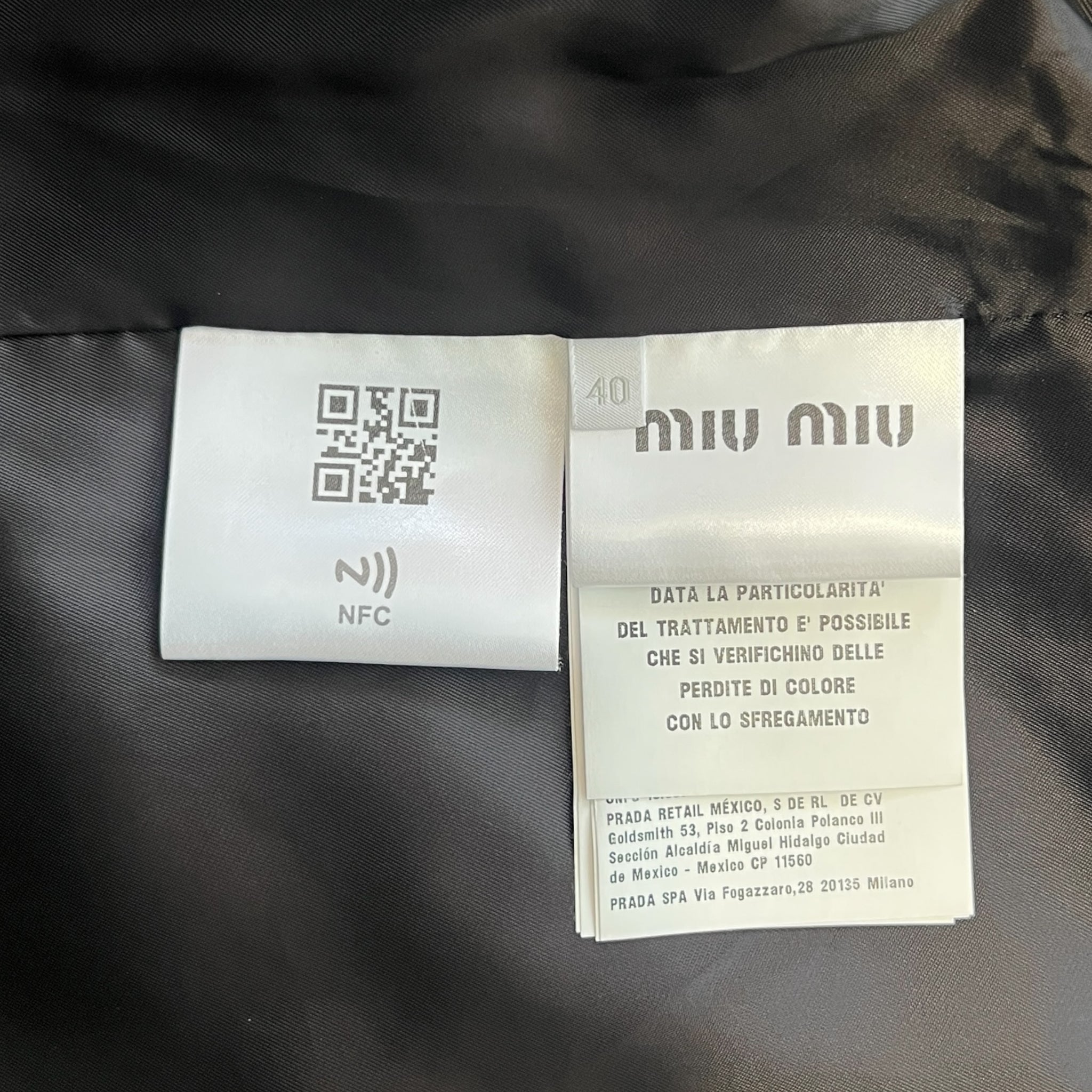 MIU MIU 2023SS Marbleized Garment‑dyed Gabardine Jacket and Stainless Steel Marbleized Back Logo Denim Pants