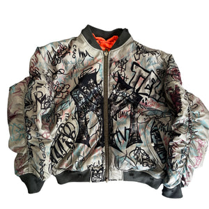 MOWALOLA Graffiti Reversible Bomber Jacket M – SEVENSTARCLOTHING