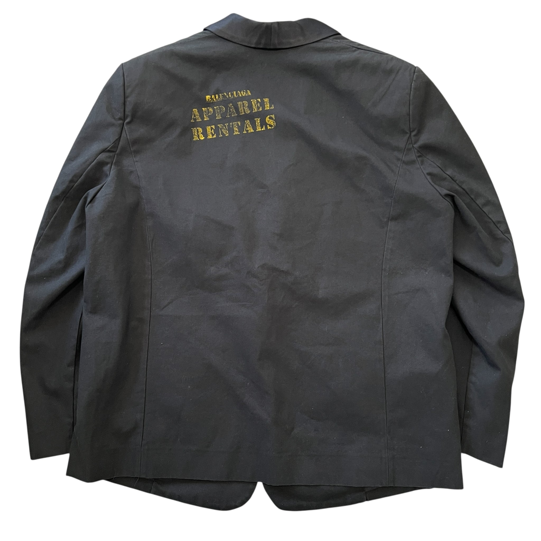 BALENCIAGA 2021 Winter Collection Cotton Canvas Rental Tuxedo Jacket